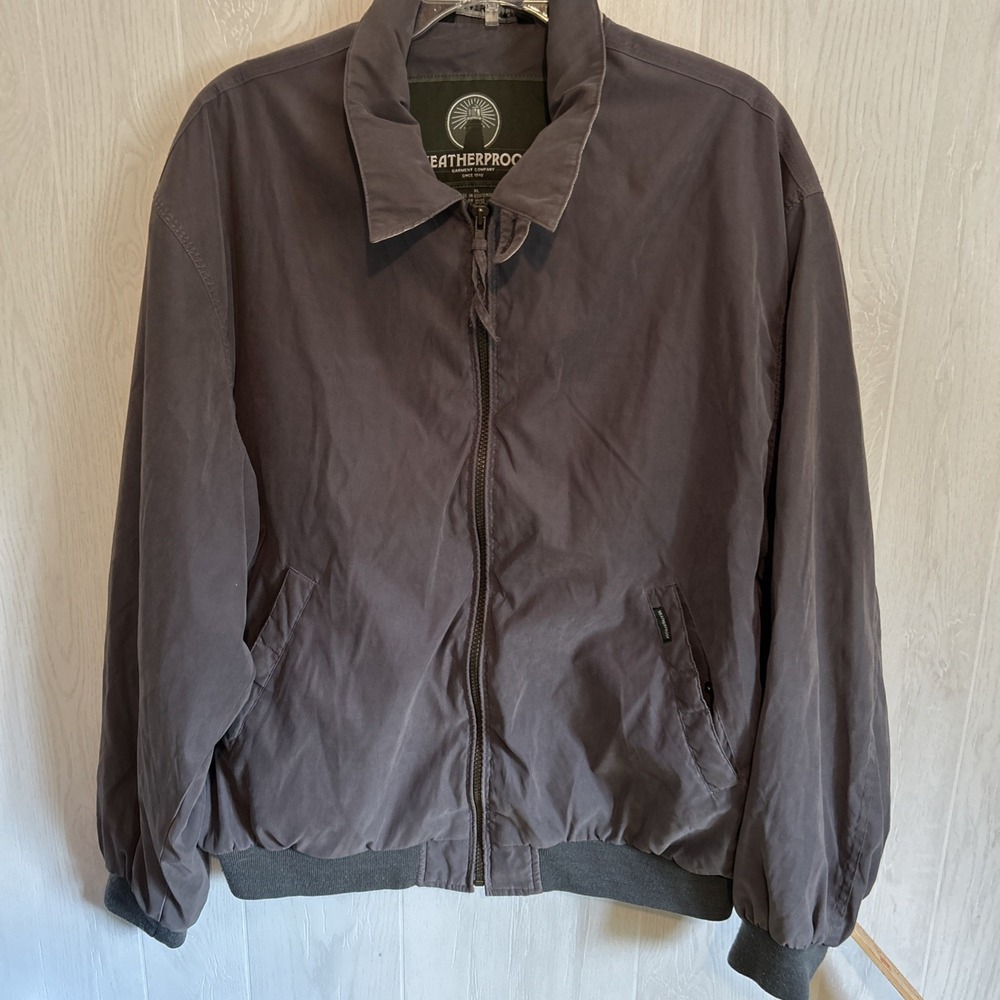 Mens XL Gray Weatherproof Jacket Vintage 90's Bomber